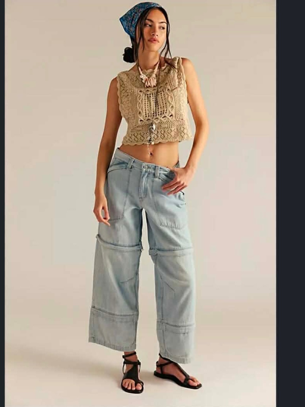 Free People We The Free "Trailblazer Convertible Zip Jeans" - Wmns sz 24